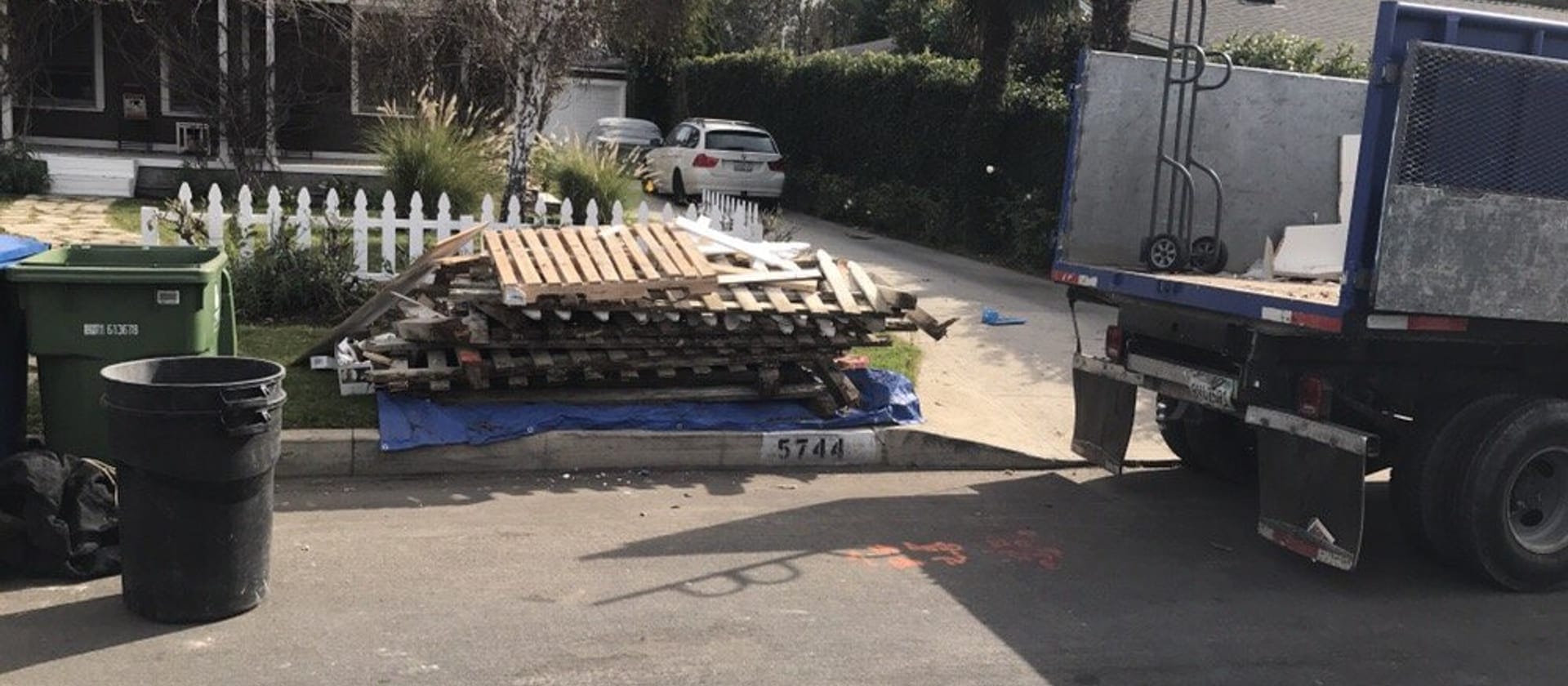 Construction Debris Removal work in progress