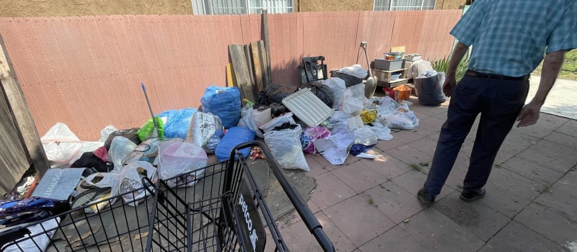 Residential Junk Removal work in progress